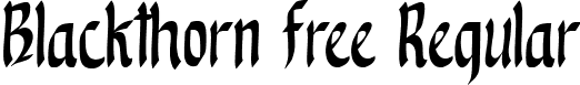 Blackthorn Free Regular font | Blackthorn Free.ttf