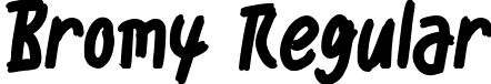 Bromy Regular font | Bromy.ttf