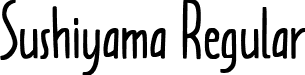 Sushiyama Regular font | Sushiyama.ttf