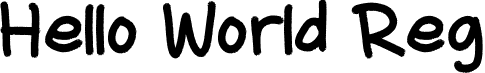 Hello World Reg font | HelloWorld.ttf