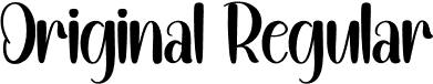 Original Regular font | Original.otf