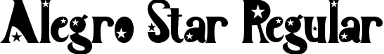 Alegro Star Regular font | Alegro Star TTF Demo.ttf