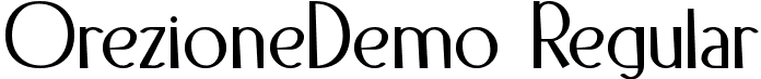 OrezioneDemo Regular font | OrezioneDemoRegular.ttf