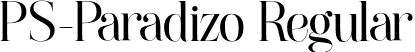 PS-Paradizo Regular font | PS-Paradizo-Regular.otf