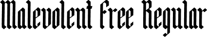 Malevolent Free Regular font | Malevolent-Free.otf