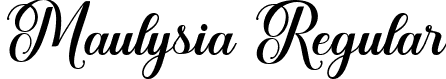 Maulysia Regular font | Maulysia.ttf