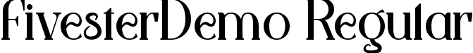 FivesterDemo Regular font | fivesterdemoregular.ttf