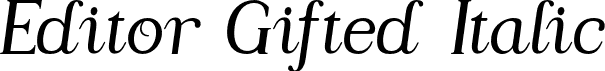 Editor Gifted Italic font | EditorGifted-Italic.otf