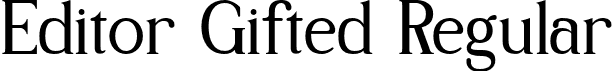 Editor Gifted Regular font | EditorGifted-Regular.otf