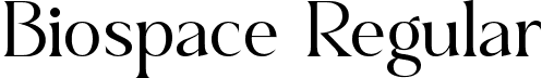 Biospace Regular font | Biospace.ttf.ttf