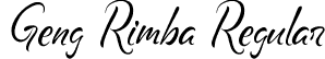 Geng Rimba Regular font | GengRimba.otf