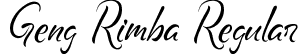 Geng Rimba Regular font | GengRimbaRegular.ttf