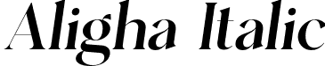 Aligha Italic font | Aligha Italic.otf