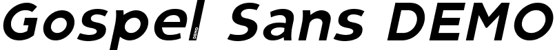 Gospel Sans DEMO font | gospelsansitalicdemo-rprrw.ttf