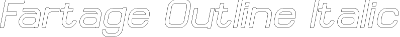 Fartage Outline Italic font | Fartage Outline Italic.ttf