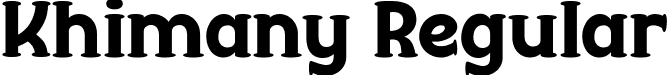 Khimany Regular font | Khimany.ttf