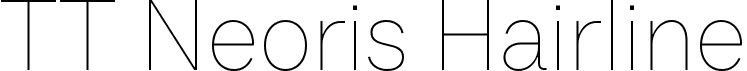 TT Neoris Hairline font | TT Neoris Hairline.ttf