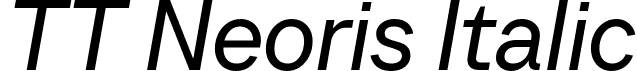 TT Neoris Italic font | TT Neoris Italic.ttf