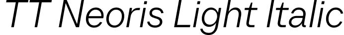 TT Neoris Light Italic font | TT Neoris Light Italic.ttf