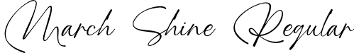 March Shine Regular font | March Shine.otf