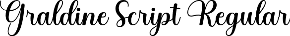 Graldine Script Regular font | Graldine.ttf