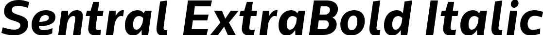 Sentral ExtraBold Italic font | Sentral-ExtraBoldItalic.otf