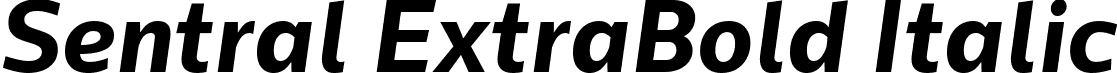 Sentral ExtraBold Italic font | Sentral-ExtraBoldItalic.ttf