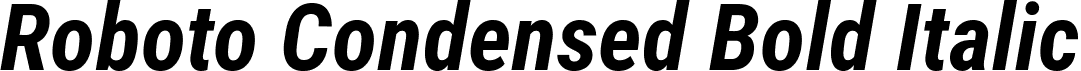 Roboto Condensed Bold Italic font | RobotoCondensed-BoldItalic.ttf