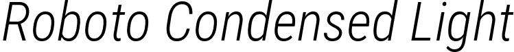 Roboto Condensed Light font | RobotoCondensed-LightItalic.ttf
