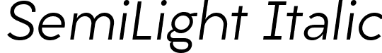 SemiLight Italic font | LiberGrotesqueFamily-SmLtObl.ttf