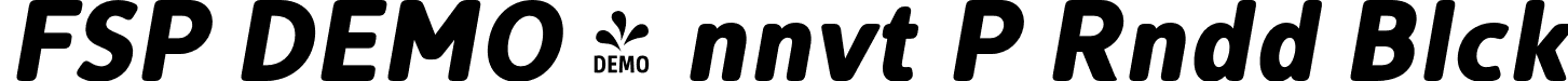 FSP DEMO - nnvt P Rndd Blck font | Fontspring-DEMO-innovateprounded-black_oblique.otf