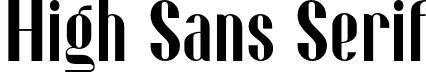 High Sans Serif font | high-sans-serif.otf