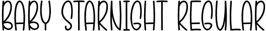 Baby Starnight Regular font | Baby-Starnight.otf