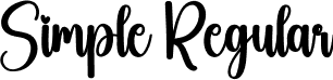 Simple Regular font | Simple.otf