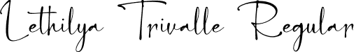 Lethilya Trivalle Regular font | Lethilya-Trivalle-Demo.otf