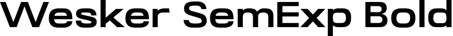 Wesker SemExp Bold font | Wesker-BoldSemiExpanded.otf