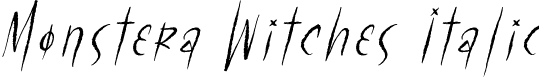 Monstera Witches Italic font | Monstera-Witches-Italic.otf