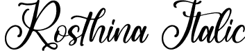 Rosthina Italic font | Rosthina-Italic.otf