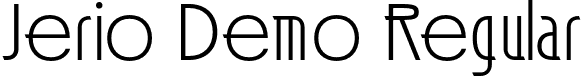 Jerio Demo Regular font | Jerio-Regular.otf