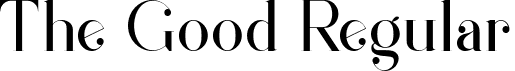 The Good Regular font | The Good.otf