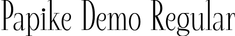 Papike Demo Regular font | Papike-Regular.otf