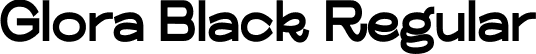 Glora Black Regular font | Glora Black.ttf