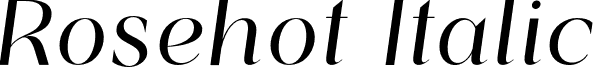 Rosehot Italic font | Rosehot-Italic.otf