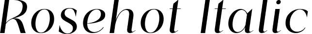 Rosehot Italic font | Rosehot-Italic.ttf