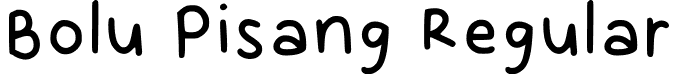 Bolu Pisang Regular font | BoluPisang-Regular.ttf