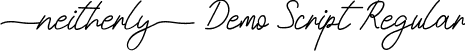 Neitherly Demo Script Regular font | NeitherlyDemoScript.ttf