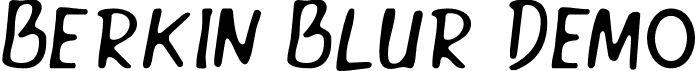 Berkin Blur Demo font | BerkinBlur-Regular.otf