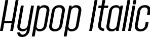 Hypop Italic font | Hypop-Italic.otf