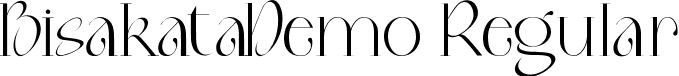 Bisakata Demo Regular font | BisakataDemoRegular.ttf