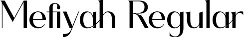 Mefiyah Regular font | Mefiyah.otf